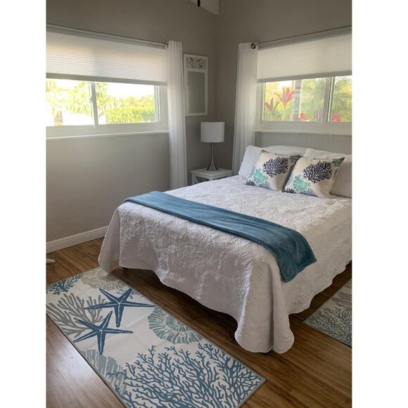 Beach Pillow Covers Soft Cases Set Coastal Cottage Decor Nautical Decoration 18" - Picture 13 of 15